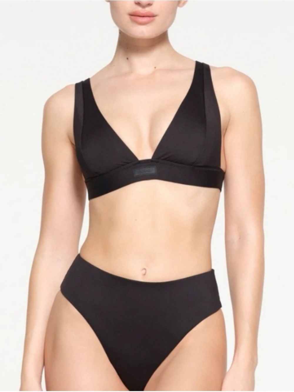 SKIMS RECYCLED SWIM PLUNGE BRA BIKINI TOP